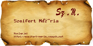 Szeifert Mária névjegykártya